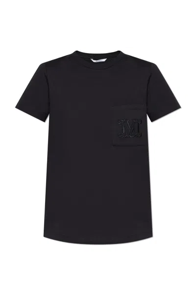 Max Mara Logo T-shirt In Black
