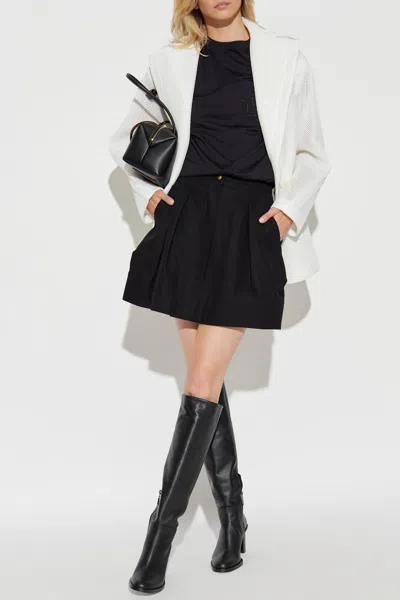 Max Mara Logo T-shirt In Black