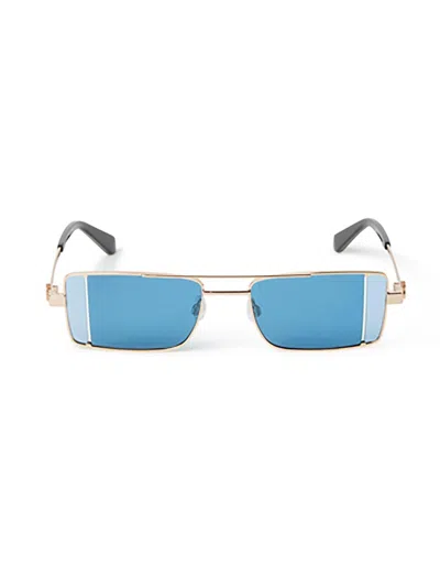 Off-white Off White Oeri14a Cortez 7645 Gold Blue Sunglasses In Blue