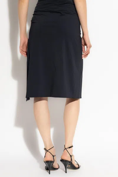 Versace Rolled High-rise Midi Skirt In 1b000 Black