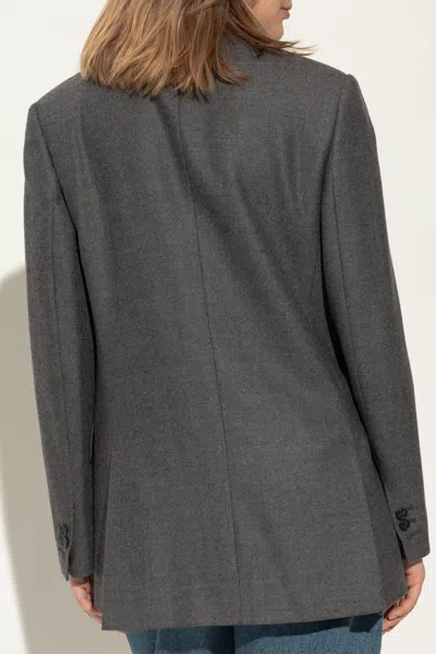 Mm6 Maison Margiela Mm6 By Maison Margiela Double-breasted Medium Grey Jacket With Elegant Tailoring In Gray