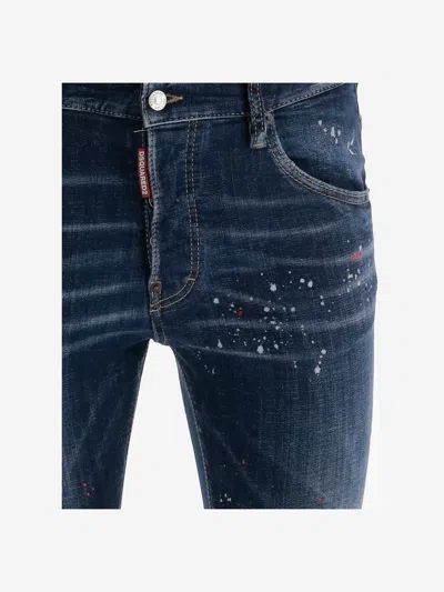 Dsquared2 Stretch Cotton Jeans In Blue