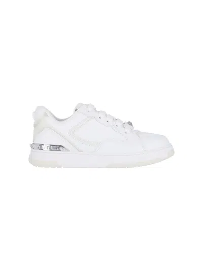 Versace Sneakers With Embossed Logo In White