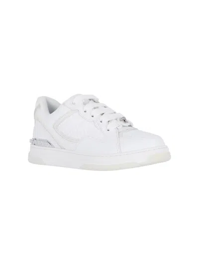 Versace Sneakers With Embossed Logo In White