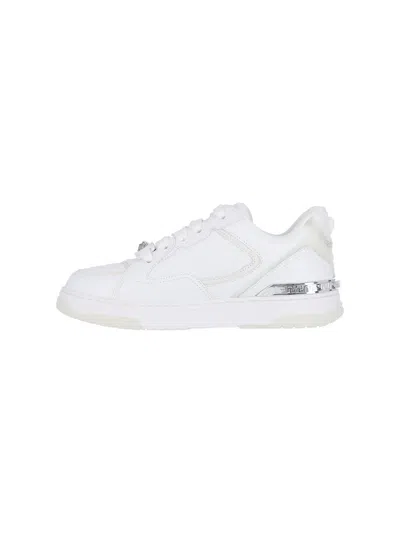 Versace Sneakers With Embossed Logo In White