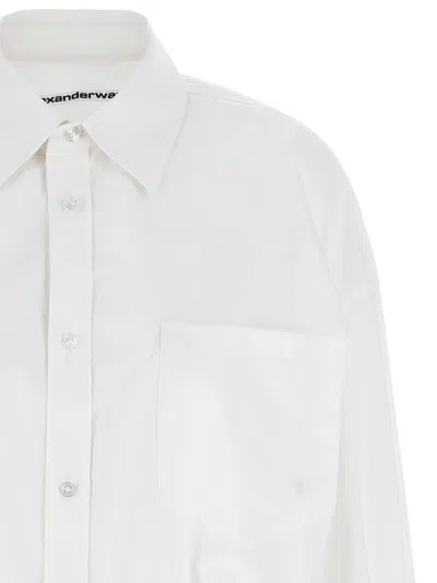 Alexander Wang Pre-styled Mini Shirt Dress In White