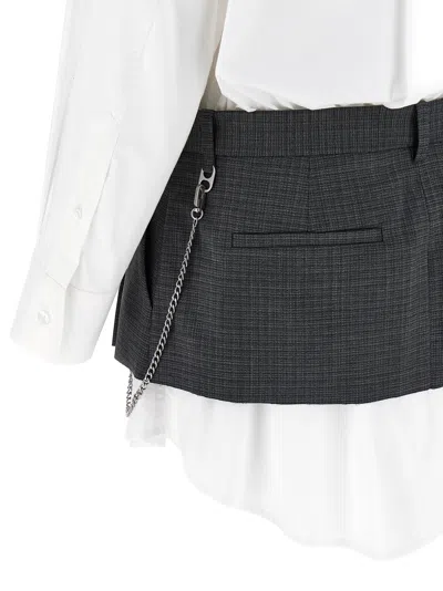 Alexander Wang Pre-styled Mini Shirt Dress In White