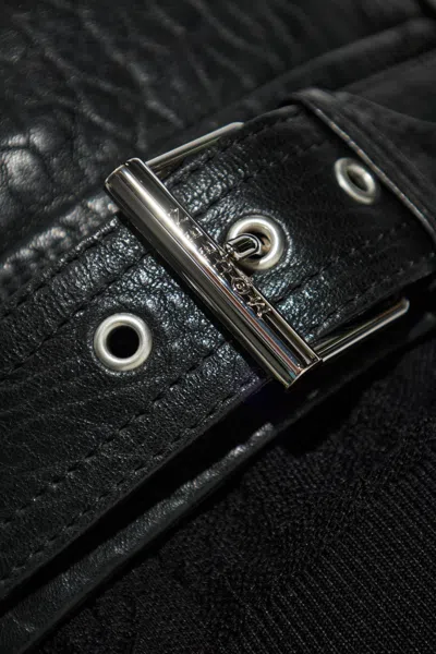 Alexander Mcqueen Piercing Leather Jacket In Black