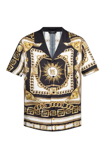Balmain Shirt With Logo In Multi