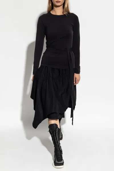 Y-3 Asymmetrical Skirt In Black