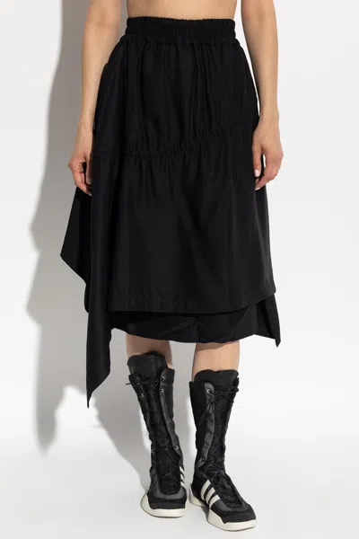 Y-3 Asymmetrical Skirt In Black