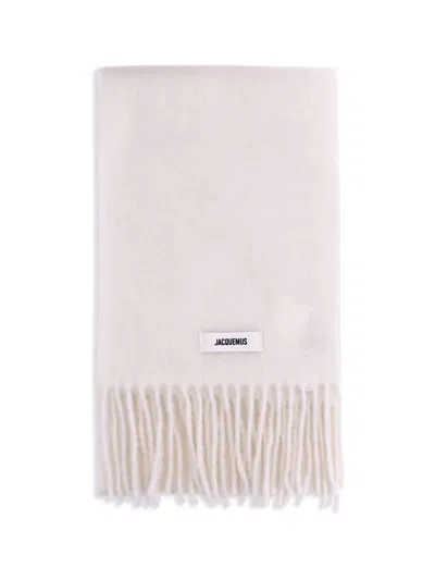 Jacquemus Fringed Scarf In Neutral