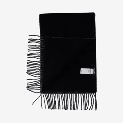 Jacquemus Square Fringe Rectangular Scarf In Black