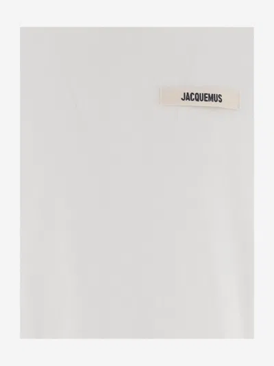 Jacquemus Le Tshirt Gros Grain Cotton Ls  T-shirt In White