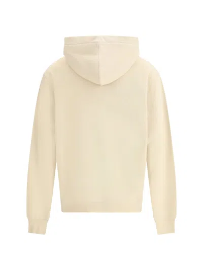 Jacquemus Light Beige Hooded Sweatshirt With Minimalist Design In Neutral