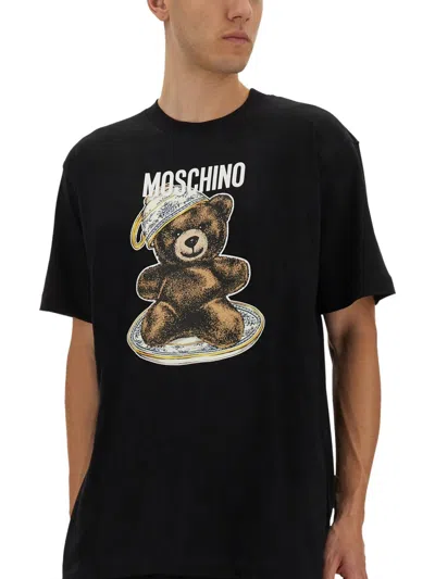 Moschino T-shirt With Print In Black