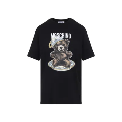 Moschino Teddy Bear Crewneck T-shirt In Black