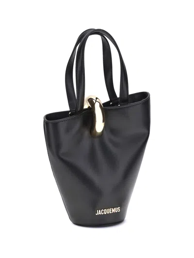 Jacquemus Black The Small Bambola Bucket Bag In Black