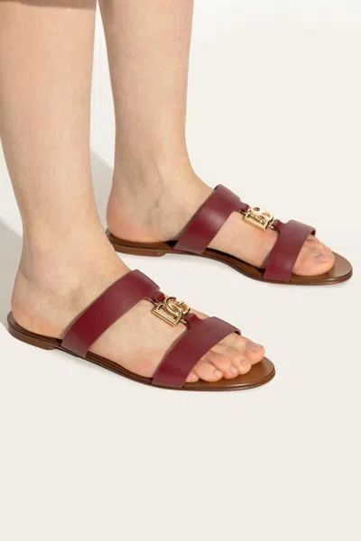 Dolce & Gabbana Leather Shoes In Red