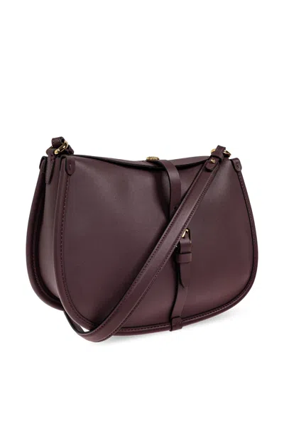 Etro Medium Pony Calf Leather Shoulder Bag In Red