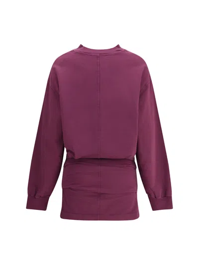 Attico Burgundy Mini Dress In Purple