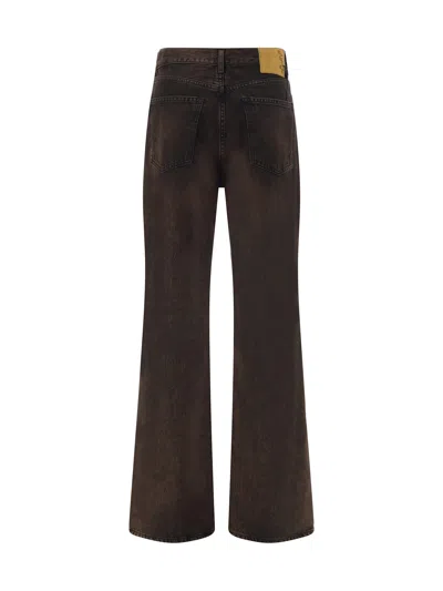 Haikure Brown Vintage Effect Korea Jeans In Brown