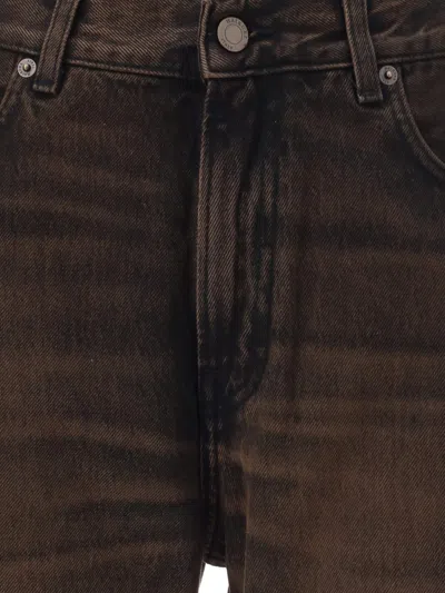 Haikure Brown Vintage Effect Korea Jeans In Brown