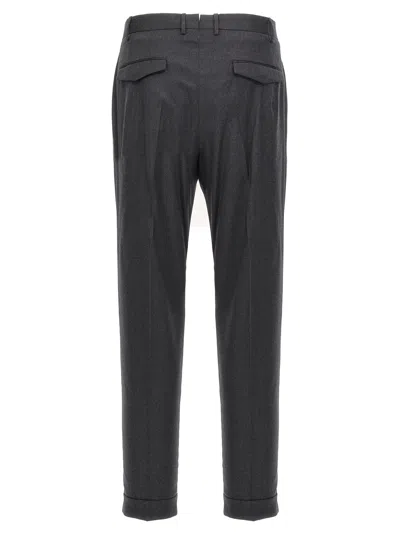 Pt Torino Tailored Trousers Sharp Finish In Gray