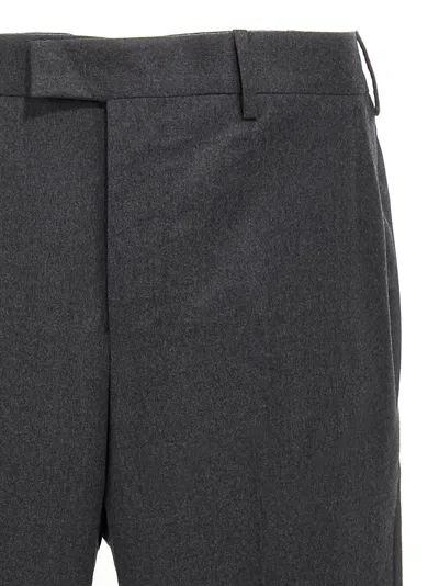 Pt Torino Tailored Trousers Sharp Finish In Gray