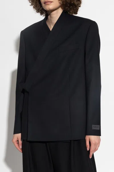 Kenzo Wool Blazer In Black