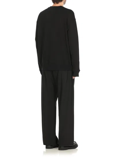 Moschino Couture Sweatshirt With Laurel Crown Logo Embroidery In Black