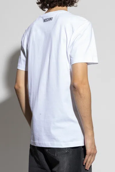 Moschino Organic Cotton Jersey T-shirt Archive In White