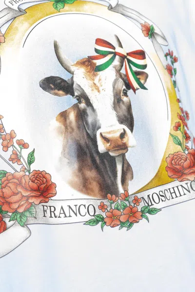 Moschino Organic Cotton Jersey T-shirt Archive In White