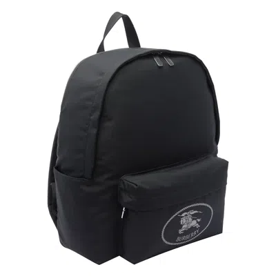 Burberry Black Backpack With Spacious Design And Padded Straps