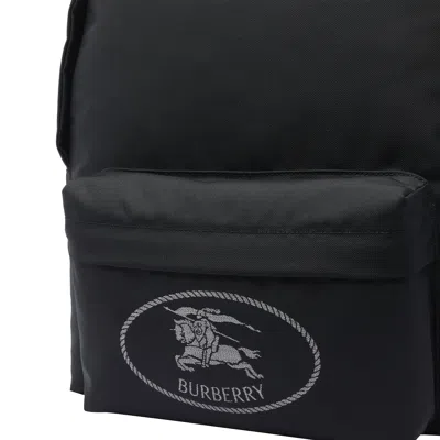 Burberry Black Backpack With Spacious Design And Padded Straps