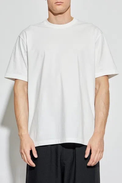 Y-3 White Logo-print T-shirt In White