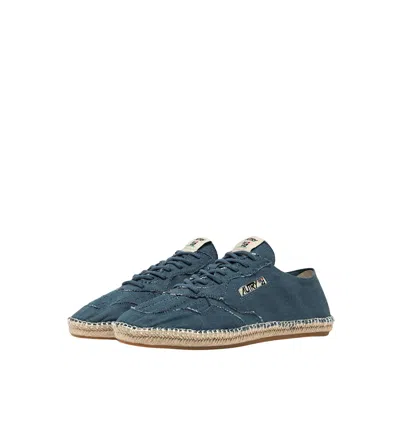 Autry Canvas Sneakers On Espadrille Sole In Blue