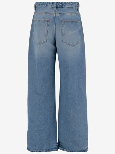 Jacquemus Wide-leg Cotton Denim Jeans In Blue