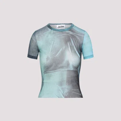 Jean Paul Gaultier "water" Mesh T-shirt In Green