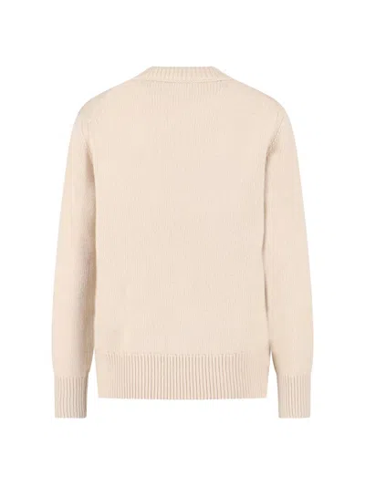 Burberry Wool-cashmere Blend Sweater With Contrasting Graphic In Gray