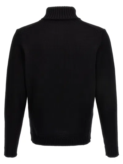 Zanone Virgin-wool Sweater In Black