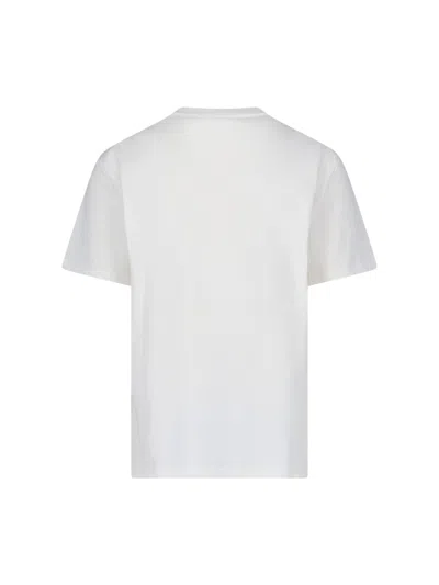 Jil Sander Men White Crewneck T-shirt With Logo Lettering On The Front In Cotton Man