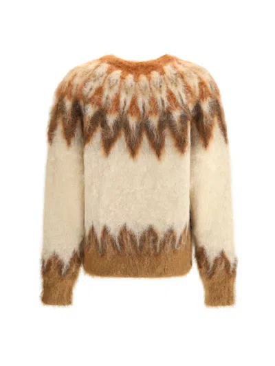 Isabel Marant Étoile Lightweight Textured Knit Sweater With Relaxed Fit In Brown