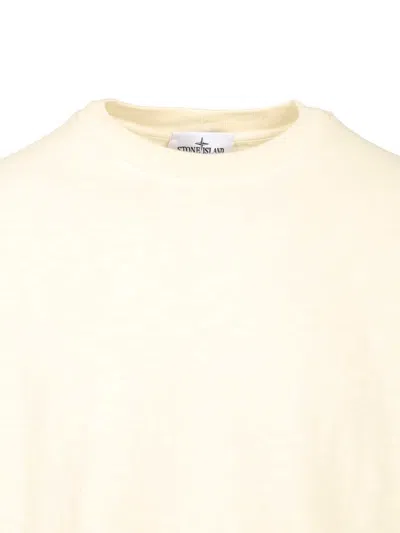 Stone Island Cotton Sweatshirt In Orange