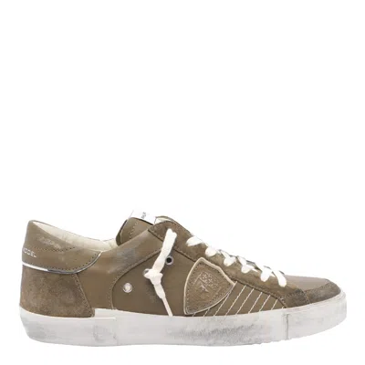 Philippe Model Paris X Leather And Suede Sneakers In Multi