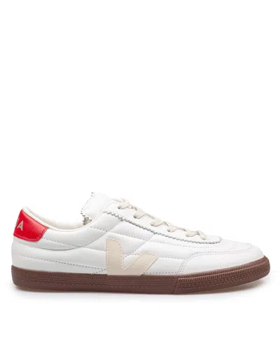 Veja Multicolour Organic Traced Leather In White
