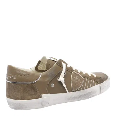 Philippe Model Paris X Leather And Suede Sneakers In Multi