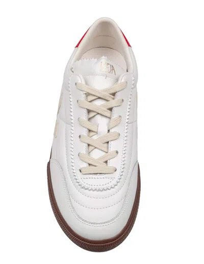 Veja Multicolour Organic Traced Leather In White