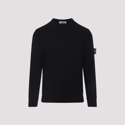 Stone Island Men's Diagonal Fleece Sweatshirt In Black