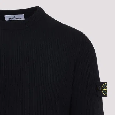 Stone Island Men's Diagonal Fleece Sweatshirt In Black